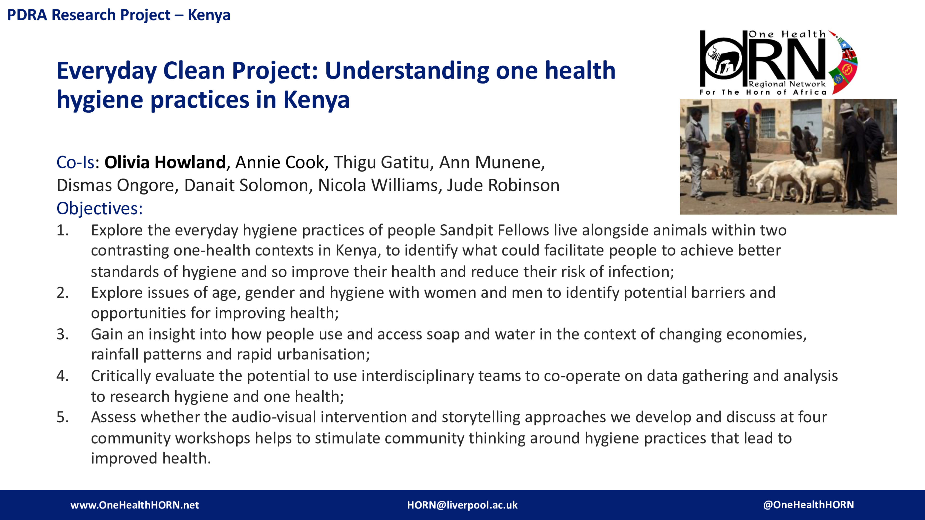 Everyday Clean Project: Understanding one health hygiene practices in Kenya