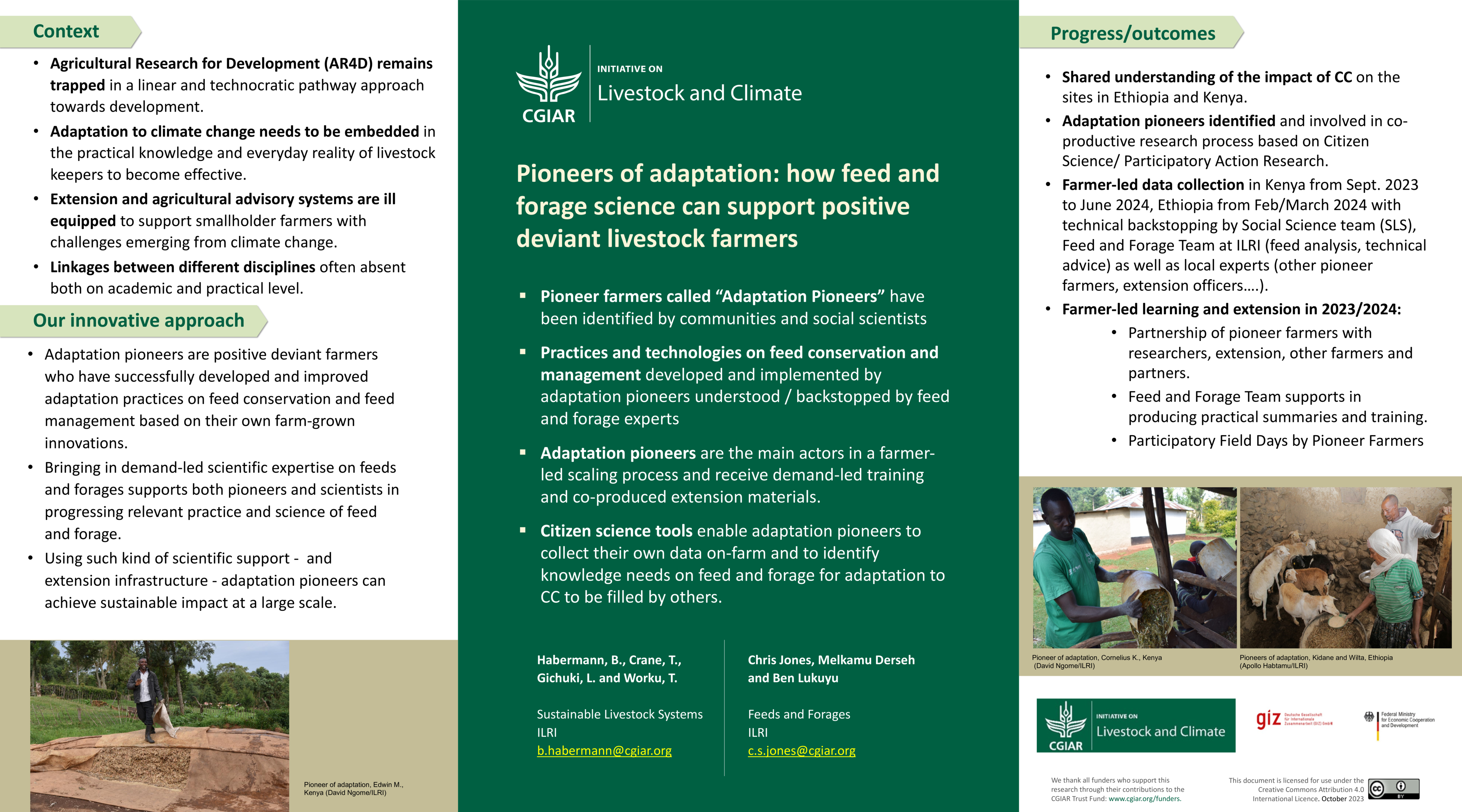 Pioneers of adaptation: how feed and forage science can support positive deviant livestock farmers