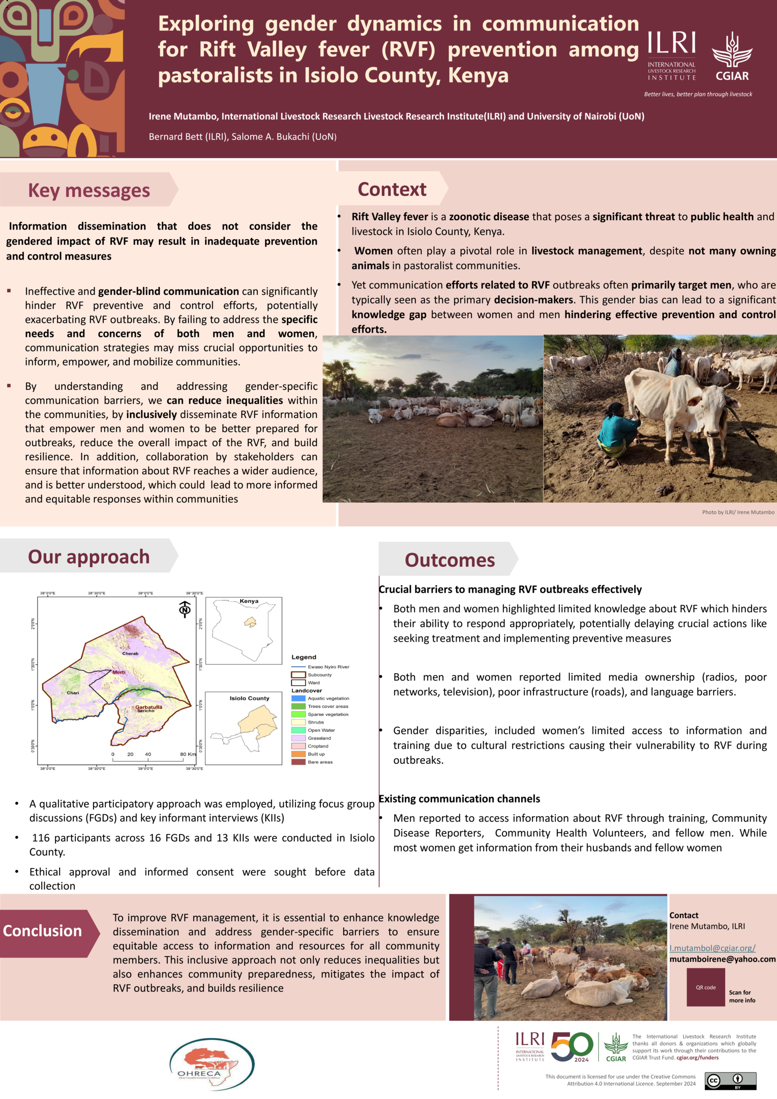 Exploring gender dynamics in communication for Rift Valley fever (RVF) prevention among pastoralists in Isiolo County, Kenya