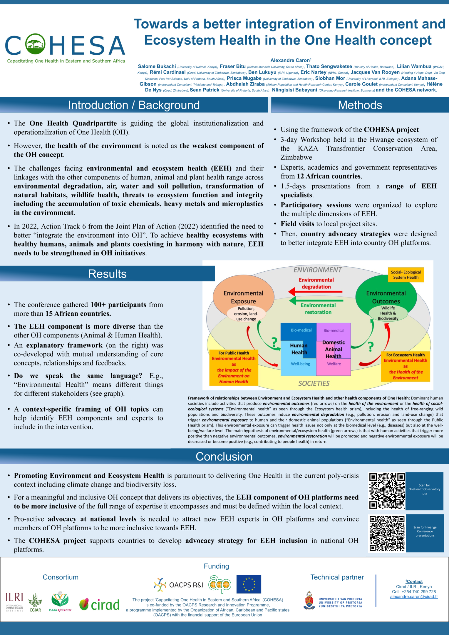 Towards a better integration of Environment and Ecosystem Health in the One Health concept