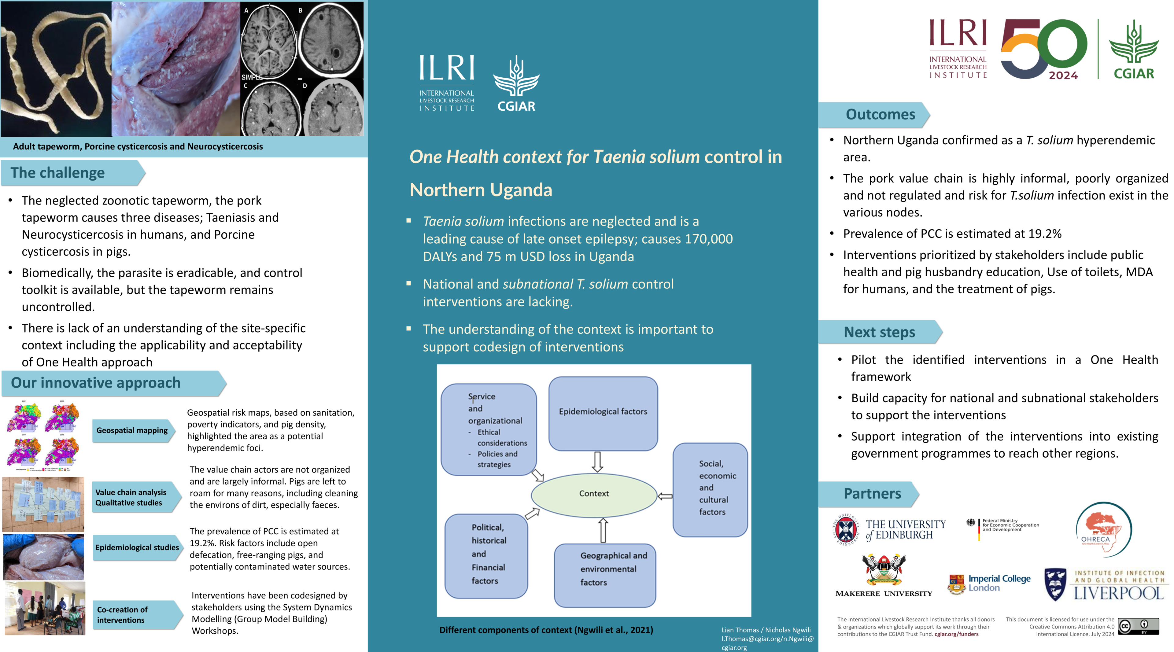 One Health context for Taenia solium control in Northern Uganda