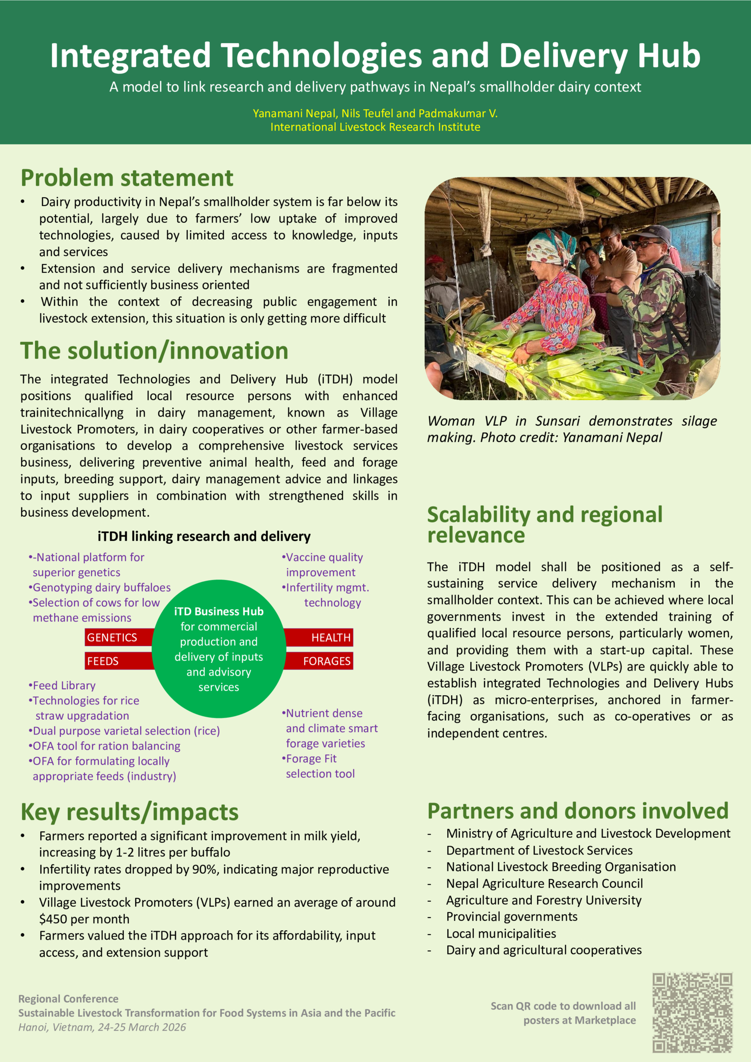 Integrated Technologies and Delivery Hub: A model to link research and delivery pathways in Nepal’s smallholder dairy context