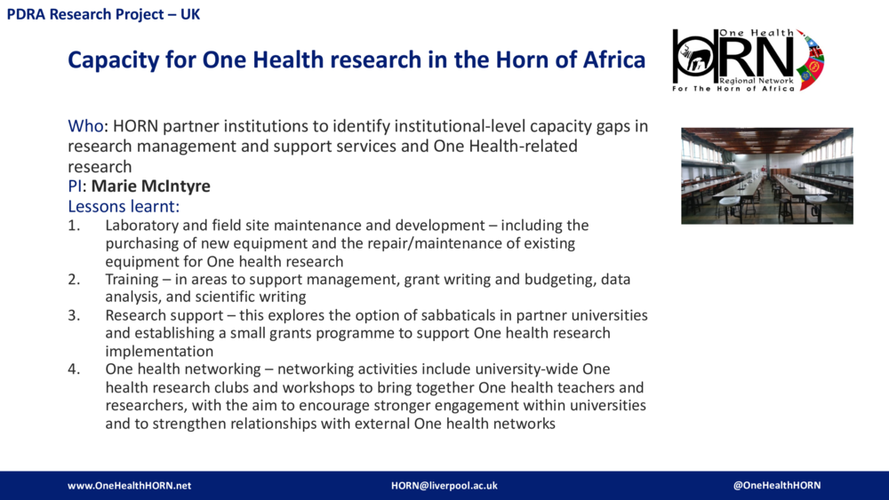 Capacity for One Health research in the Horn of Africa