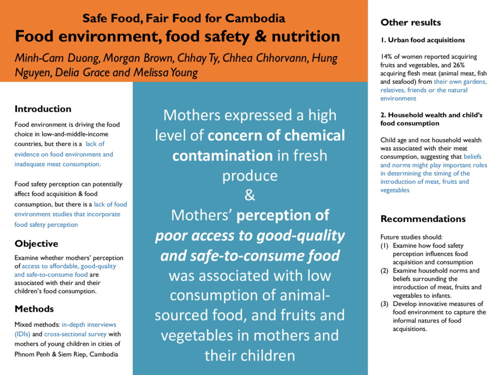 Safe Food, Fair Food for Cambodia - Food environment, food safety & nutrition