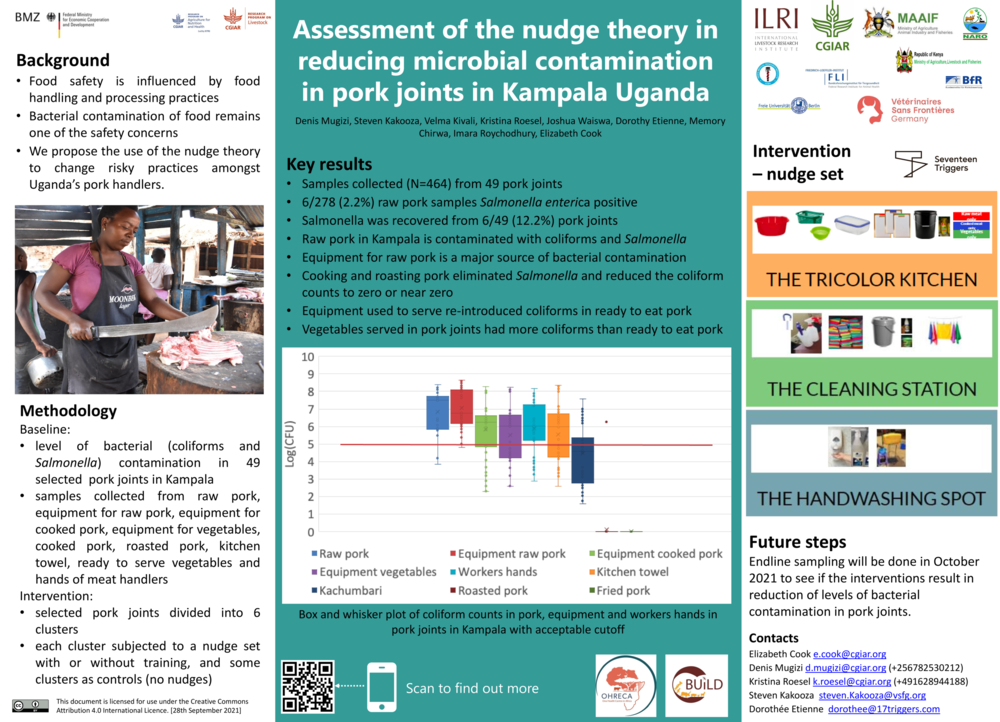 Assessment of the nudge theory in  reducing microbial contamination  in pork joints in Kampala Uganda