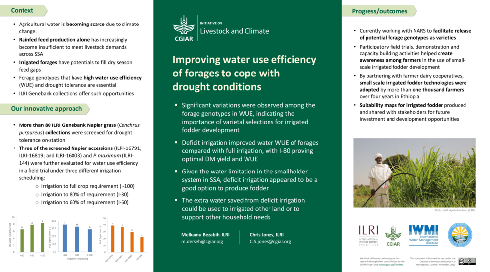 Improving water use efficiency of forages to cope with drought conditions