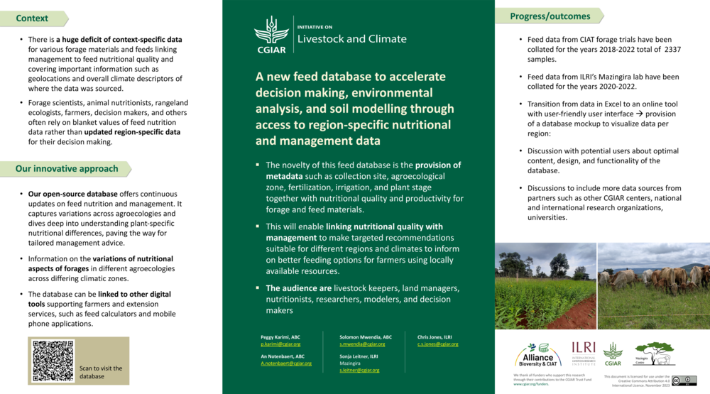 A new feed database to accelerate decision making, environmental analysis, and soil modelling through access to region-specific nutritional and management data
