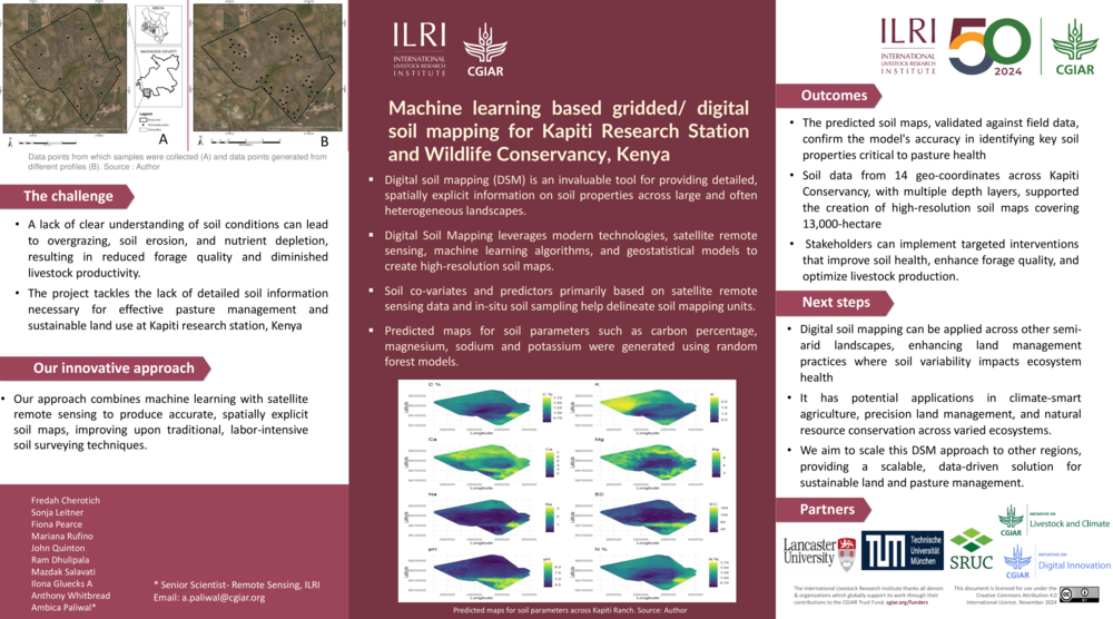 Machine learning based gridded/ digital soil mapping for Kapiti Research Station and Wildlife Conservancy, Kenya