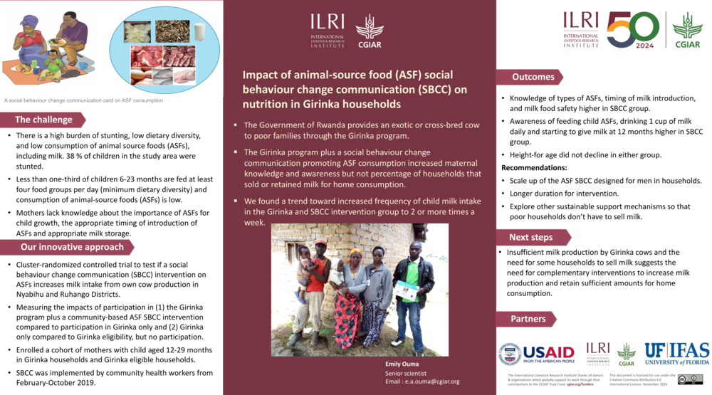 Impact of animal-source food (ASF) social behaviour change communication (SBCC) on nutrition in Girinka households