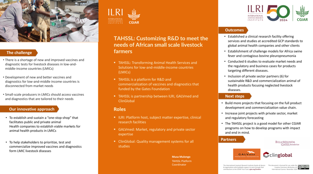 TAHSSL: Customizing R&D to meet the needs of African small scale livestock farmers