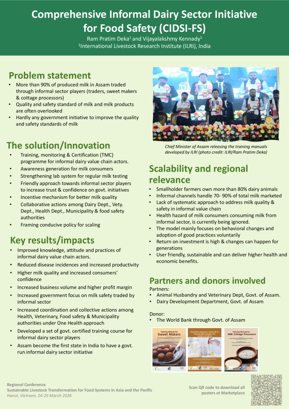 Comprehensive informal dairy sector initiative for food safety (CIDSI-FS)