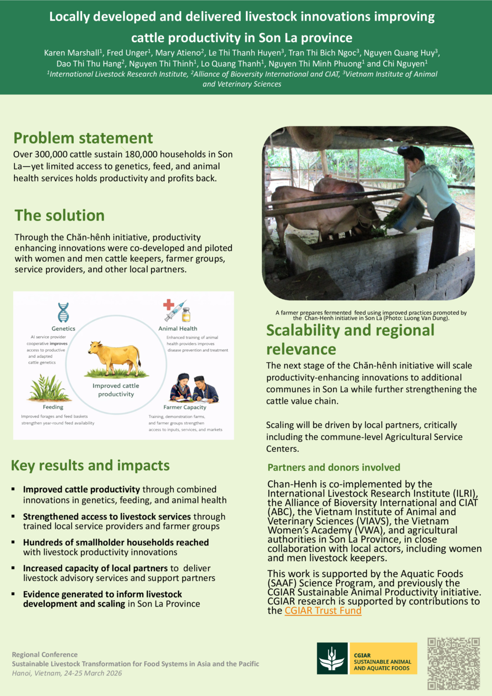 Locally developed and delivered livestock innovations improving cattle productivity in Son La province