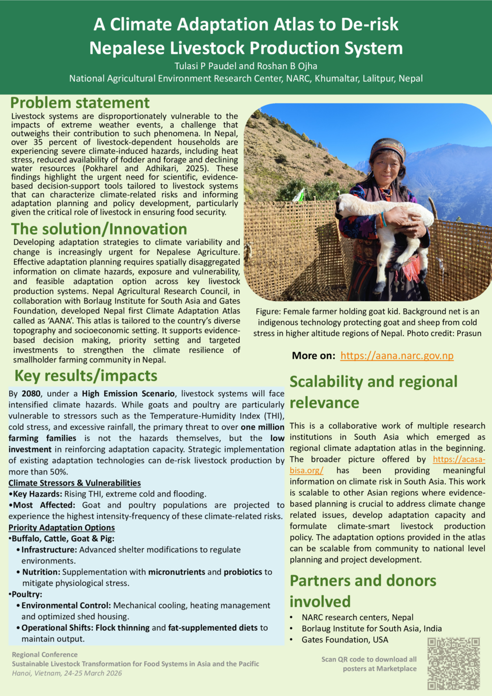 A climate adaptation atlas to de-risk Nepalese livestock production systems 