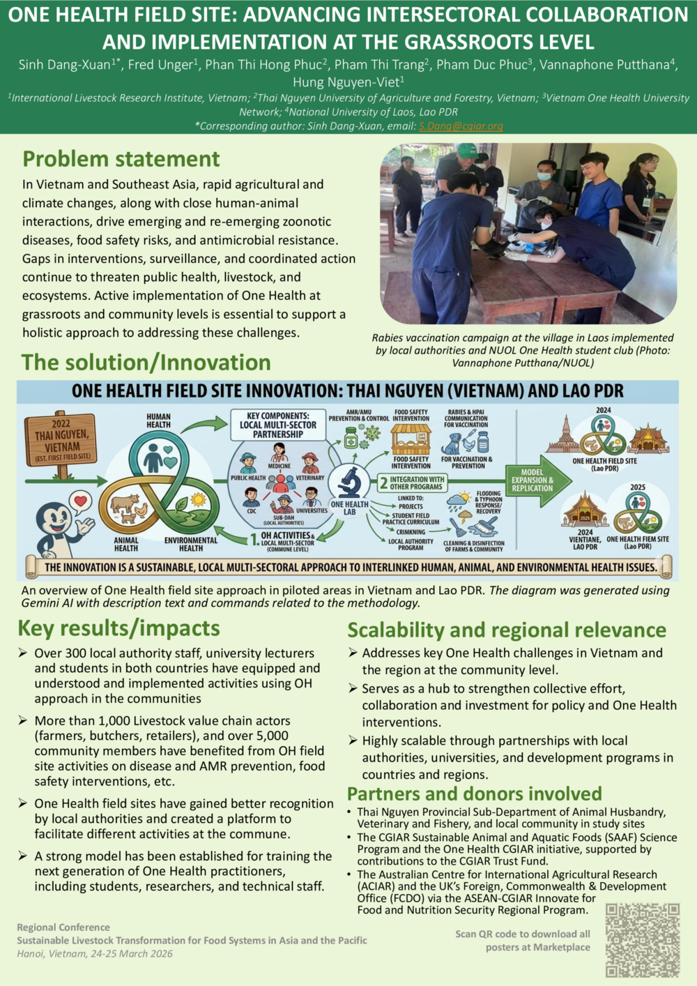 One Health field site: Advancing intersectoral collaboration and implementation at the grassroots level