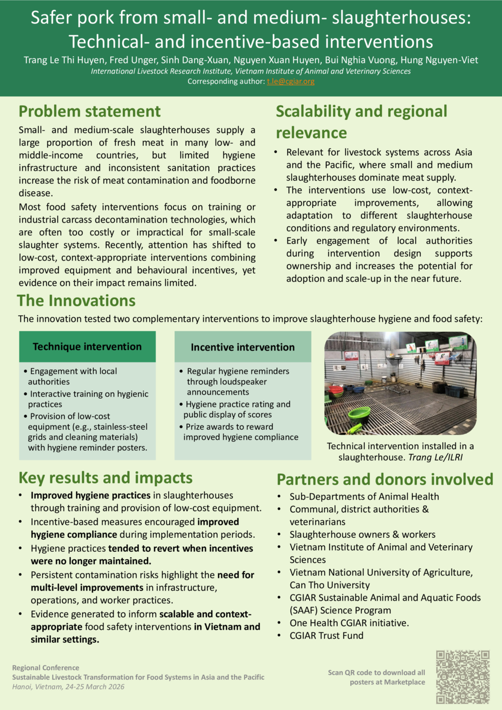 Safer pork from small- and medium- slaughterhouses: Technical- and incentive-based interventions