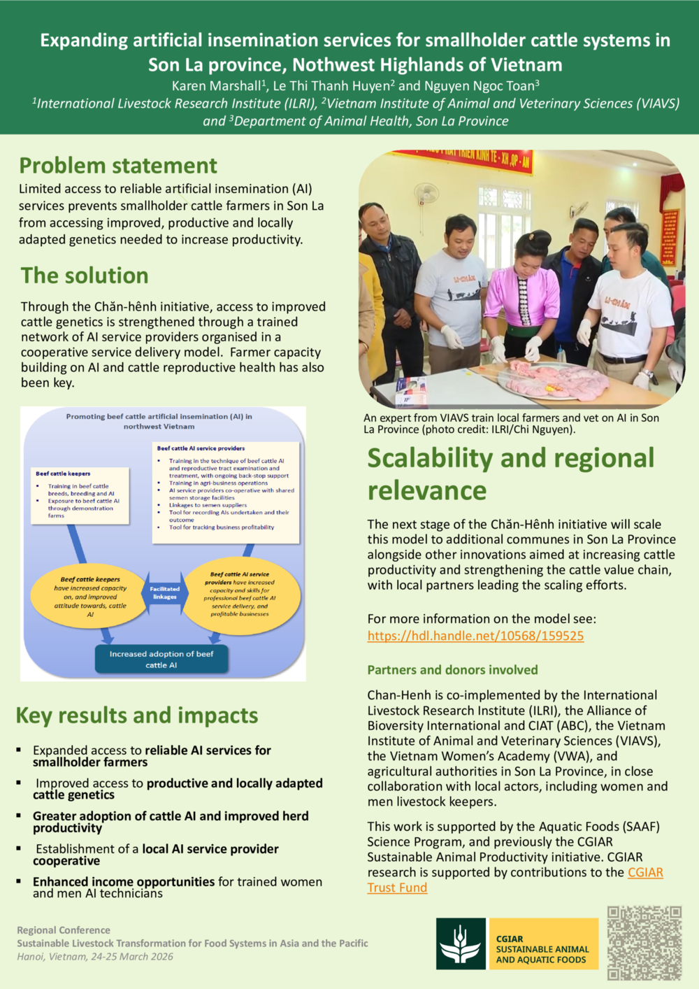 Expanding artificial insemination services for smallholder cattle systems in Son La province